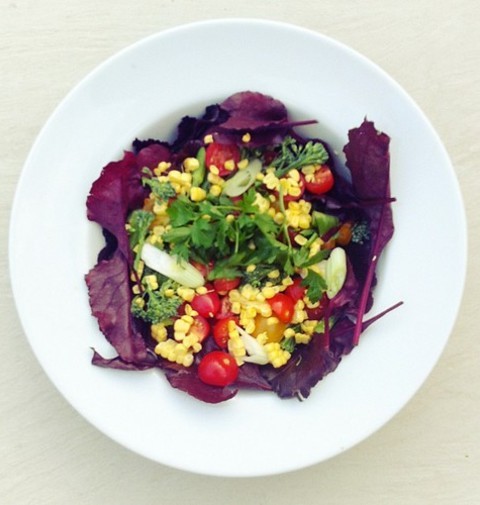 Broccoli, Tomatoes, Raw Sweet Corn
