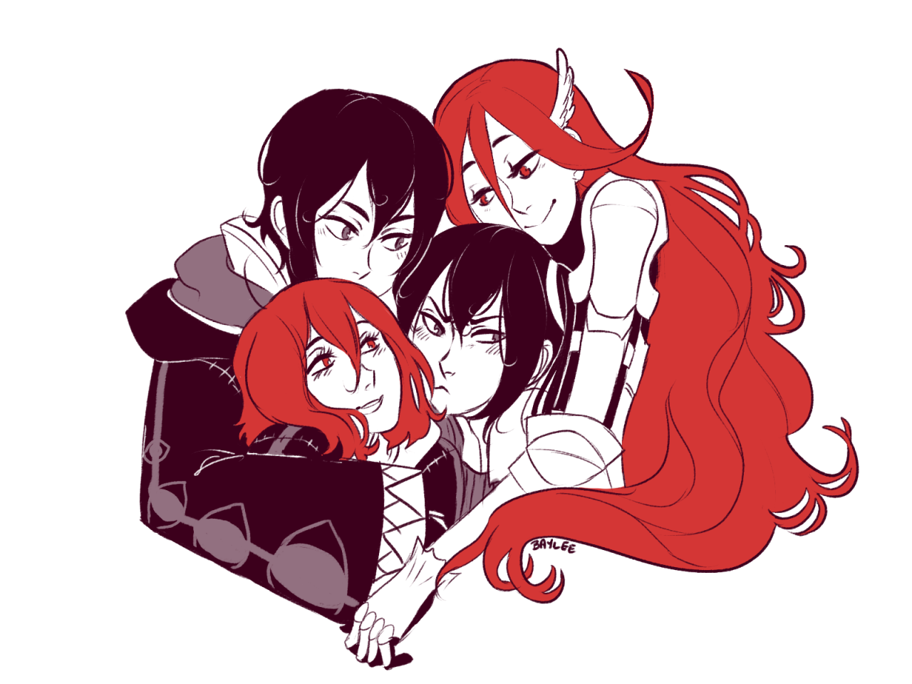 sharksylph:  i finally got the energy to do a family portrait so LOOK AT THEM LOOK