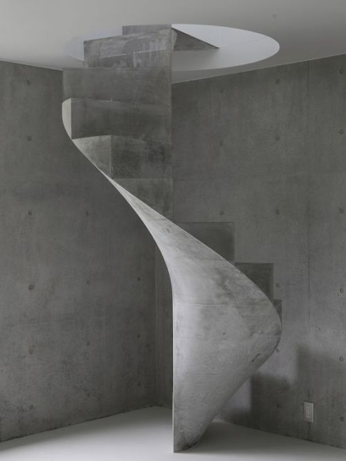 deestijl:  Kazunori Fujimoto - House in Akitsu, Hiroshima 2016. That staircase is phenomenal, more b