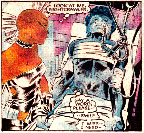 jthenr-comics-vault:  Uncanny X-Men #212 (December 1986)Art by Rick Leonardi & Dan GreenWords by Chris Claremont   Storm has always cared for him…. I love this side of storm