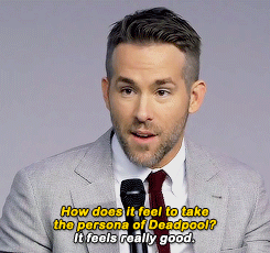 Gifdeadpool:  How Does It Feel To Take The Persona Of Deadpool?  Ryan Is Deadpool.
