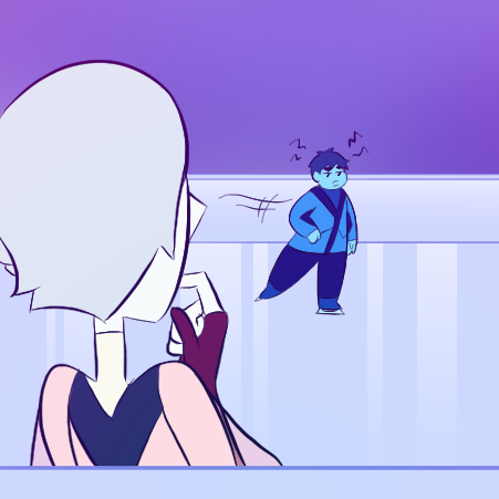 jigokuhana:  So while my fusion reveals for my other gem AUs are usually just a single picture, I wanted to do something special for Yuri & Victor’s fusion in my Gem on Ice AU. So I made a fairly simplistic comic about their first time fusing~ The