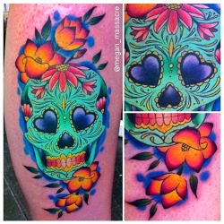 thievinggenius:  Tattoo done by Megan Massacre.