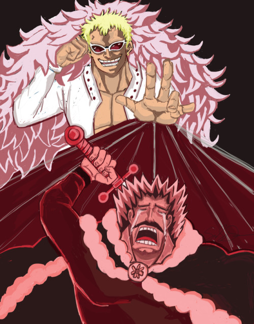 That episode was so terrifying! Doflamingo I love your pink fur coat and your pomegranate pants, but
