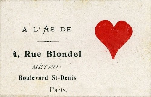 Calling cards of Parisian Prostitutes1925-35