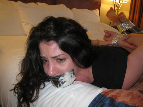 tapegaggedmouth:Room service wasnt at the door. Instead, it was the man that was following her and n