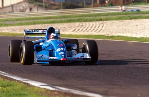 Rough test… Michael Schumacher testing a Ligier (!) at Estoril in 1994 Ligier was at the time