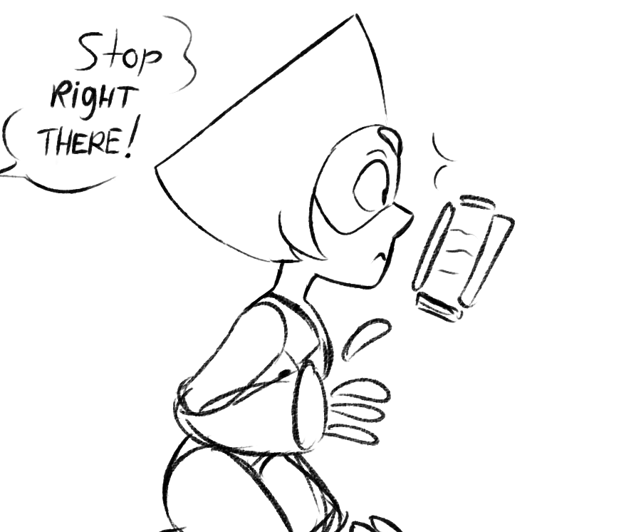 nomidot: You almost tumbled my rocks! Peridot had very intense encounters with Aquamarine