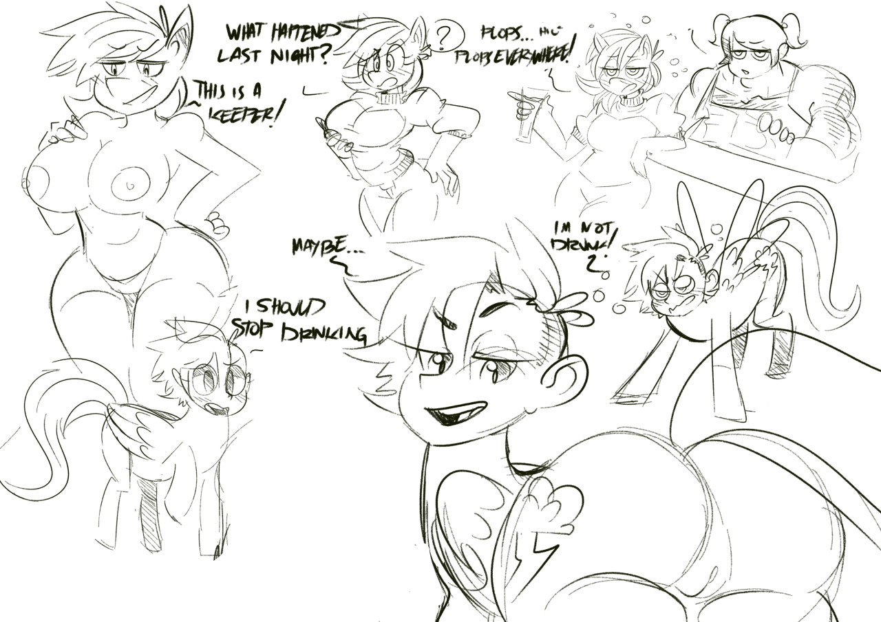 a bunch of Stream doodles :) - pumpkin head girl- pikachu and a milf head swap-