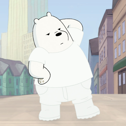 Ice Bear will wear white…all day, every day. 