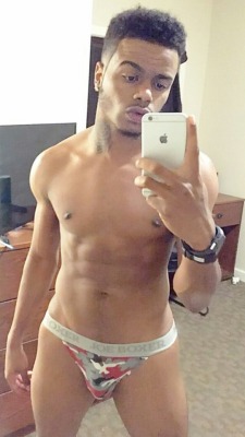 malecelebrityzone:  lamarworld:Rico Pruitt bulge &amp; meat Black Gay Men should know Rico by now!