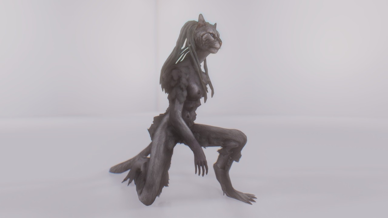 immersivebodies:  Here are some more close-up shots. The fur on the legs is at the
