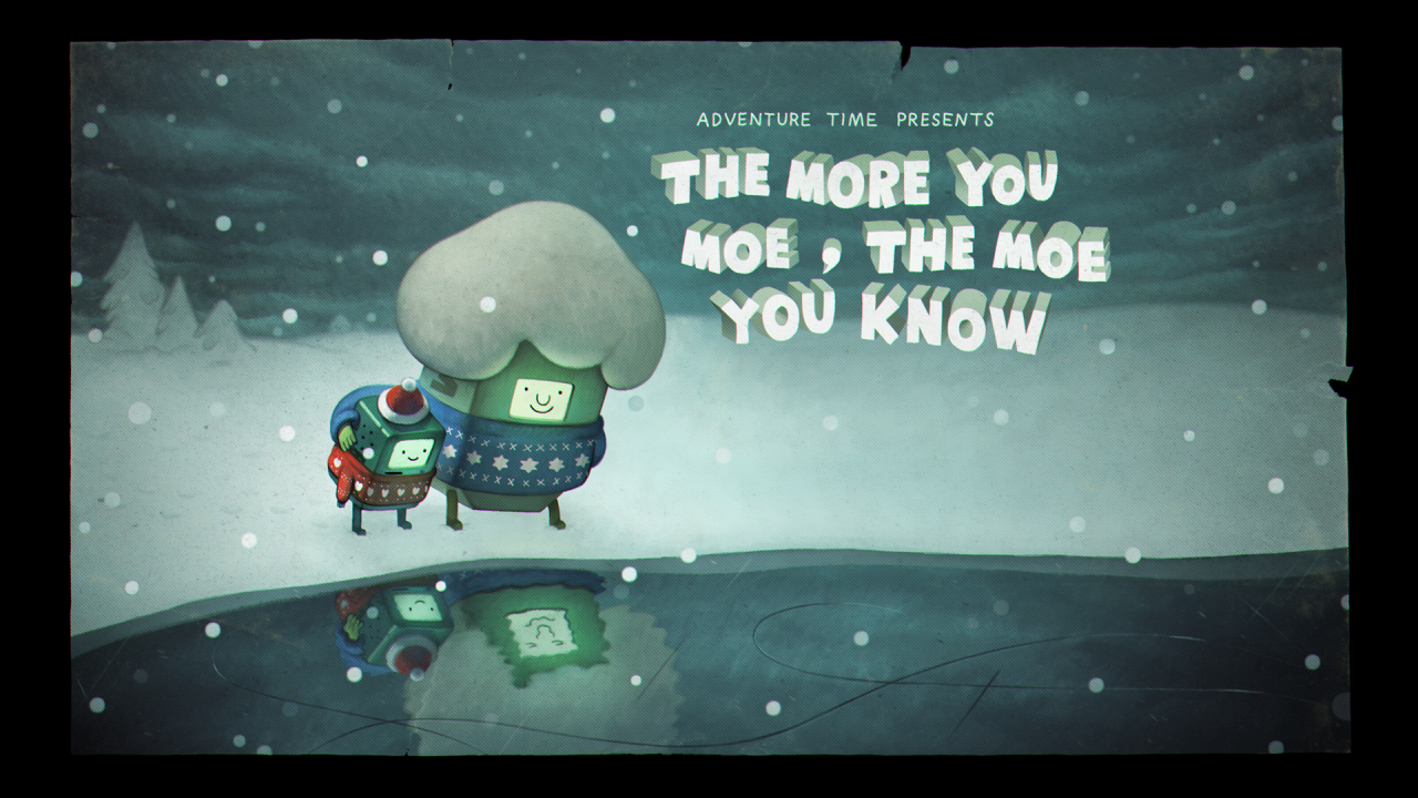 The More You Moe, the Moe You Know - title carddesigned by Steve Wolfhardpainted