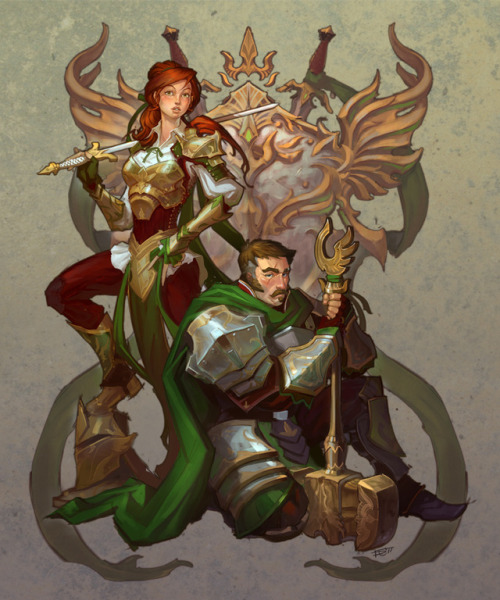 wearepaladin: The Mortal Races of Amalur by Gorrem Top Row: Humans, the Almain and VaraniSecond row: