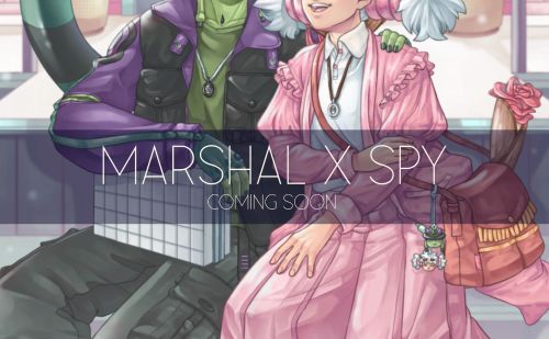 Get excited!  Marshal x Spy lands soon!  This is a sneak peek of the amazing art created by Ayoowach