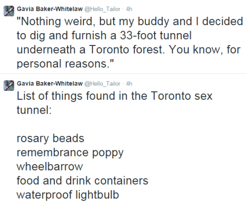 the-last-teabender: hellotailor: i’m so invested in toronto’s mystery tunnel story. afte