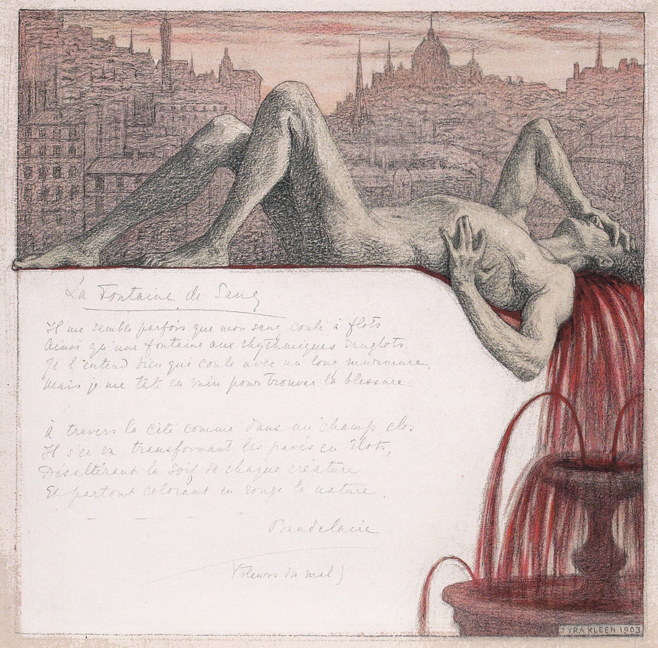 vertigo1871:  Tyra Kleen, La Fontaine de Sang (Les Fleurs du Mal), 1903 