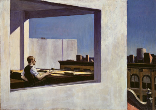 Edward Hopper, Office in a Small City, 1953, oil on canvas, 71.1 x 101.6 cm