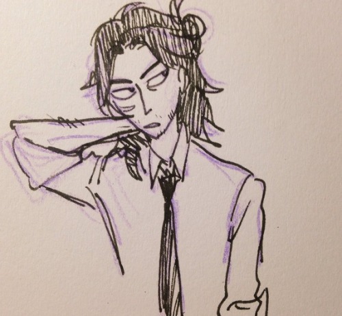 elektrisktmonster: aizawa birthday doodles!!! happy birthday my dude i hope u get some sleep on twitter 