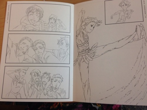 victuri-onice:All the pages from the colouring book that comes free with the Yuri!!! on Ice DVD 6!