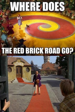 srsfunny:  Brick Road Mystery Solvedhttp://srsfunny.tumblr.com/