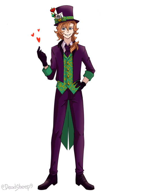  Hatter - Chuuya.   (Illustration to our “Atsushi in Wonderland” AU BSD fan fiction.)