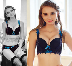 Petitecherrycom:  Cute Navy Blue Push Up Bra From Petite Cherry   | | Shop &Amp;Gt;&Amp;Gt;