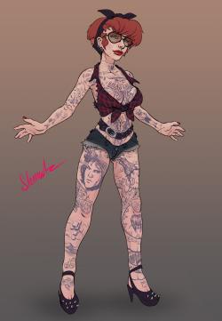 shmutz-art:  2 rockabilly designs with each