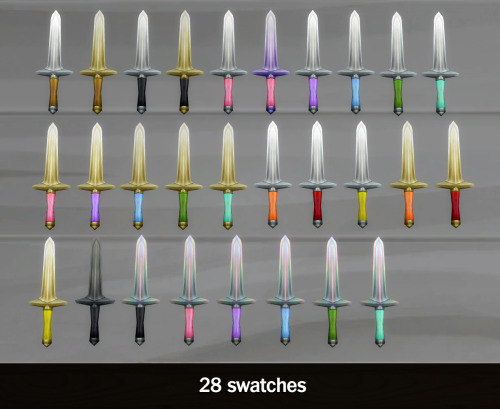 Witchy Athame SetSims 4, base game compatible (World of Warcraft conversions with recolors)Athame 1: