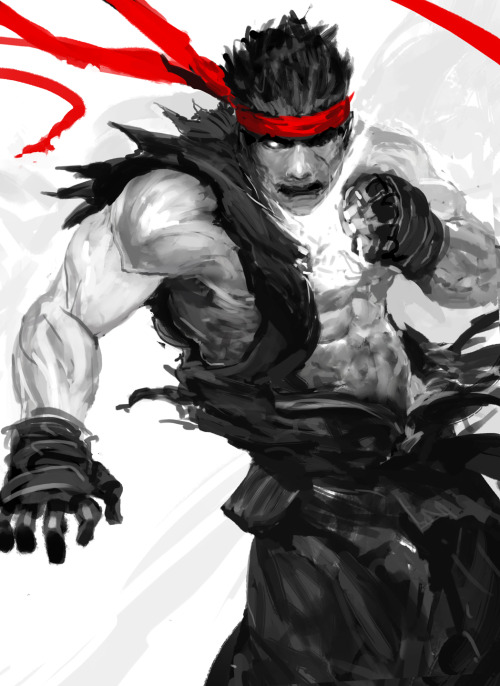 kekai-k:  Messing around with a Evil Ryu doodle today