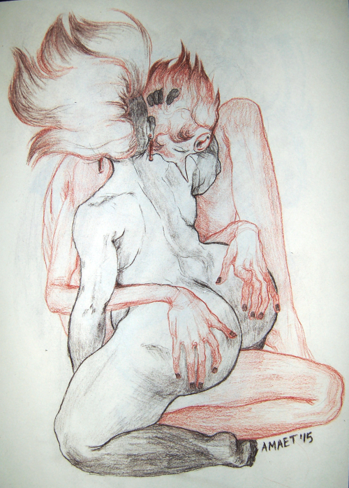 amaets-closet:  (excuse the crap photo quality)i found some sepia charcoal pencils i haven’t used in 5 years and g o d i love themedit: updated the pic with better quallity