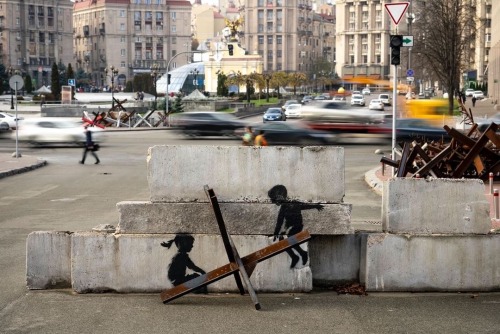 New Banksy Works Emerge Among The Destruction In Ukraine