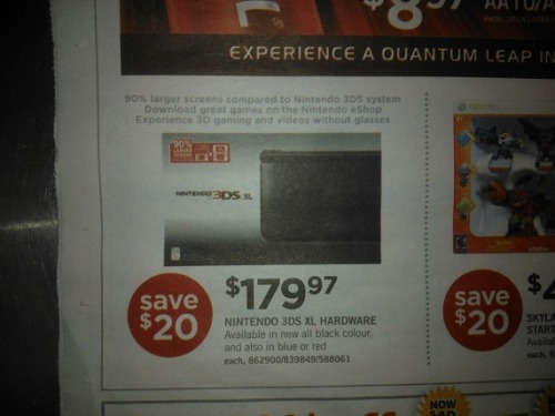 Black 3DS XL Coming to Canada This Weekend It will also most likely hit the rest of North 