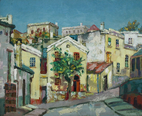 gregoire-boonzaier: Malay Quarter, Cape Town, 1934, Gregoire Boonzaier