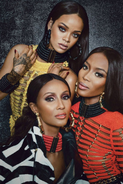 Fuckyeahrihanna:  Rihanna, Iman And Naomi Campbell For W Magazine 