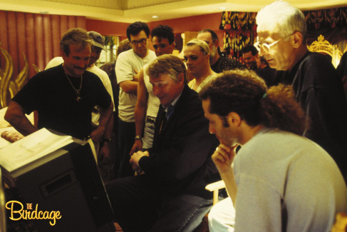 See a rare image from behind the scenes during the filming of The Birdcage! #NationalBirdDay 