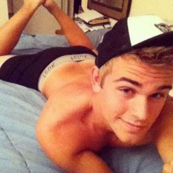 texasfratboy:  cute college boy in bed in