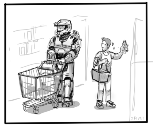 halo man goes to the store