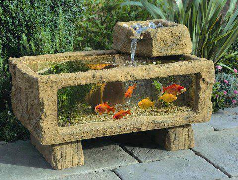 Having a fish tank outside is also a great idea if you are out of space for an in ground pond! The f