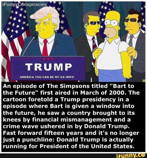 codykins-blogs-stuff:  smokeloud-insilence:  gabbygumsss:  detective-phoenix-flames:  They knew  Simpsons always know  Right  Damn!   how much you wana bet we dont learn from this and allow it to happen….
