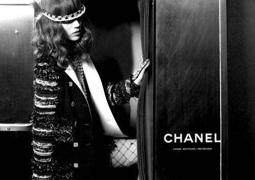 le-monde-sans-couleur:Freja Beha Erichsen - Chanel F/W 2011-2012 Campaign, ph. by Karl Lagerfeld