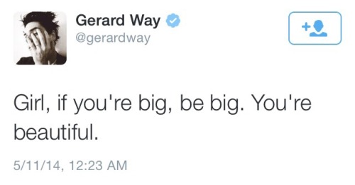 transelectra:gerard way + inspirational tweets