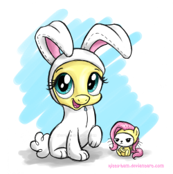 madame-spookyshy:  ATG Day 3: Flutterbunny