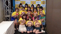 Gohiday:  Nine Japanese Porn Actresses, (Middle, From Left To Right) Kotone Nishida,
