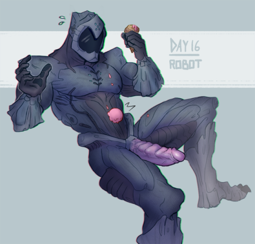 dudesketch:  30 Day Challenge: Monster Boys  Day 16: Robot But why was a robot holding icecream… 