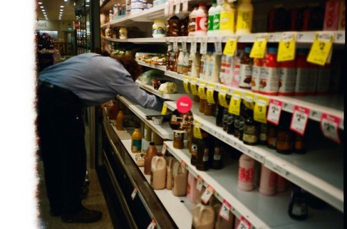 Late night shopping. Olympus XA, Kodak Ultramax 400.