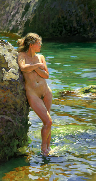 jonilover:  Nude Model At The Rock Shore Of The Black Sea, Denis Chernov(1978, Ukrainian)