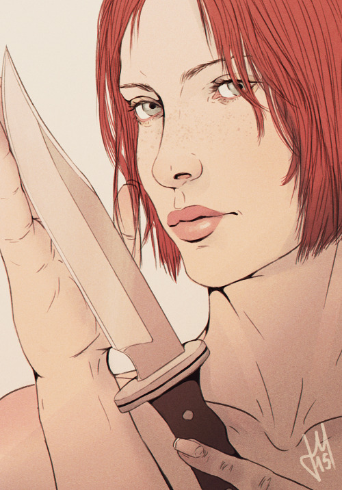 gloriousdownfall:What can I say… I like my blades as I like my babes. Sharp and deadly. Amazing char