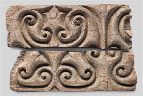 Panel Carved in the &ldquo;Beveled Style&rdquo; with Remains of Later Polychromy via Islamic