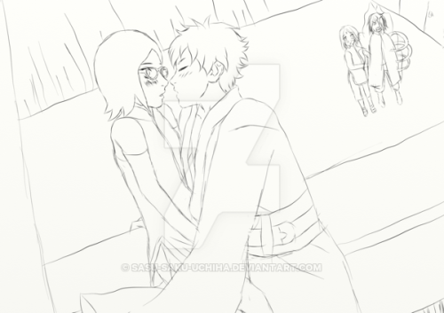 wendisalvatore:  sasu-saku-sara:  MitsuSara Fanart in creation *^*  Omg I love it♡